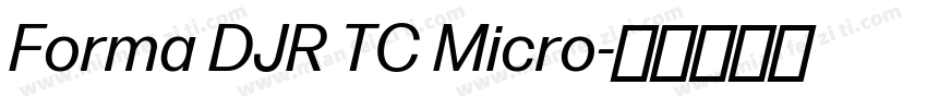 Forma DJR TC Micro字体转换